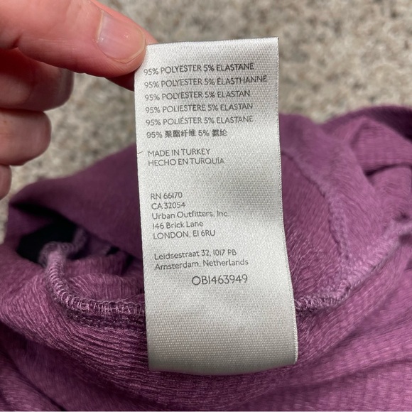 Free People Angie Wrap Mini Skirt Medium Purple Elastic Waist Stretch - Picture 7 of 9